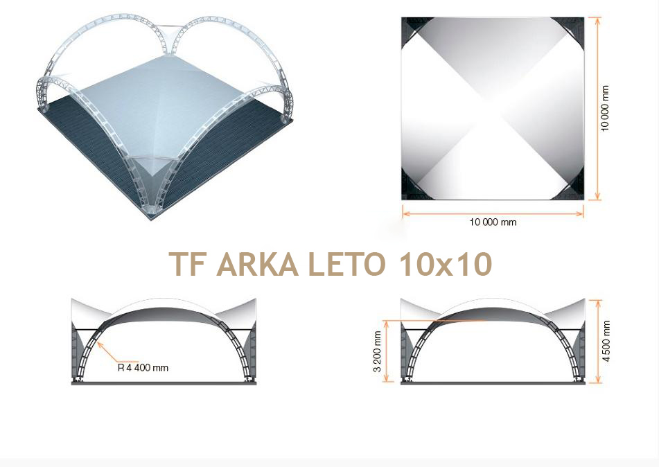 Арочный шатер TF ARKA LETO 10x10 — изображение 3